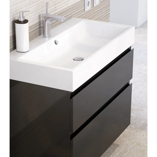 Puro Warm Beige Steel Enamel Rectangular Countertop Bathroom Sink