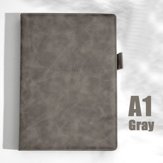 ( Grey) 360 Pages A5 PU Leather Cover Journal Notebook Diary