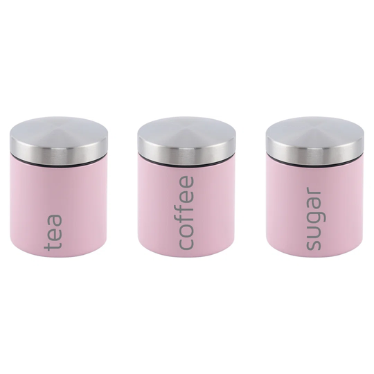 SQ Professional Dainty 3 Piece Coffee, Tea, & Sugar Jar Sets