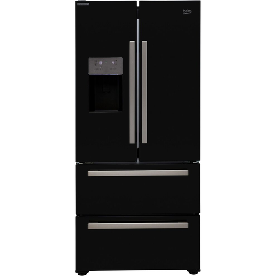 Beko HarvestFresh GRNE360520DB American Fridge Freezer - Black