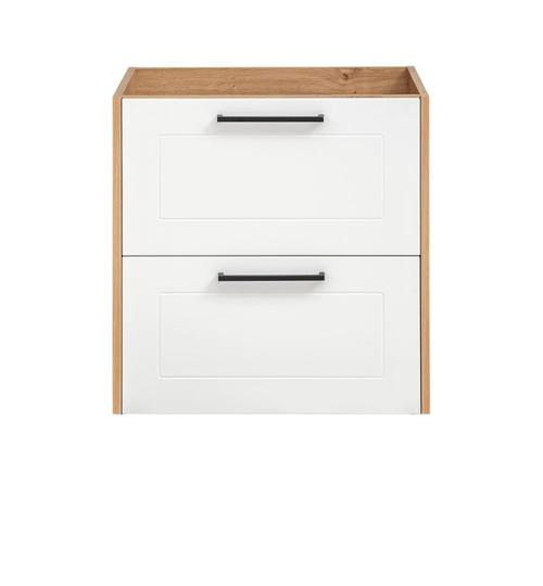 Eoghainn 60Cm Wall Mounted Single Bathroom Vanity Base Only in Grey/Brown