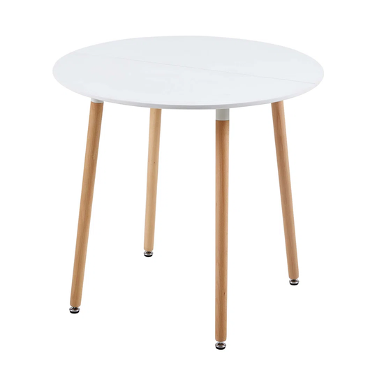 80Cm Round Dining Table With Adjustable Foot Pad