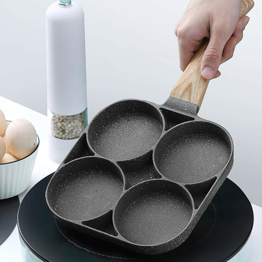 4 Holes Egg Tray Non-Stick Omelette Pan Pancake Pan Breakfast Maker