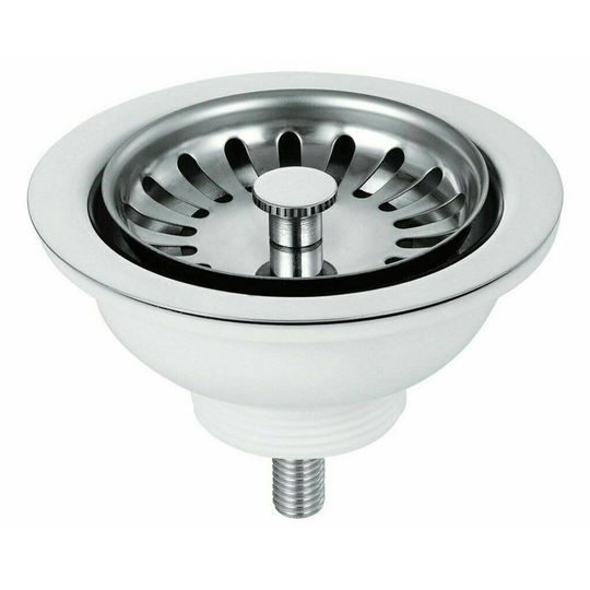 Kitchen Sink Basket Strainer Waste Replacement Chrome