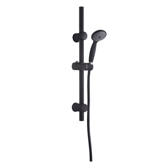 Bathroom Set Showering Column Shower Head Black Powder Coated Stainless Steel