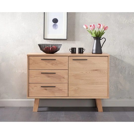 Asenath Oak 3 Drawer Sideboard