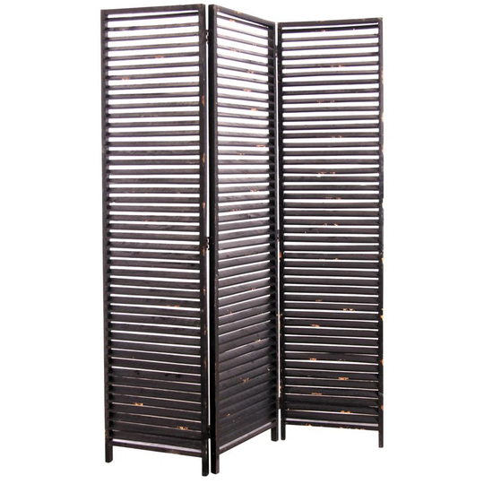 Aged Wood Fireplace Screen