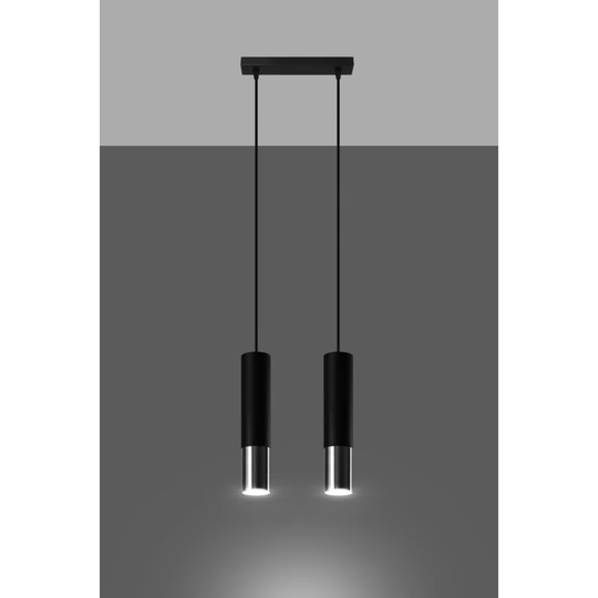 Loopez 2-Light Kitchen Island Cylinder Pendant