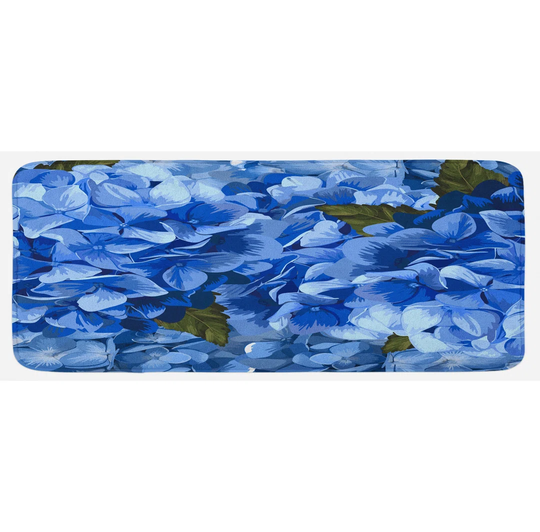 Evelin Vintage Hydrangea Flower Kitchen Mat