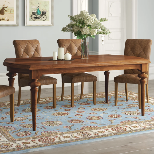 Buchholz 119 Cm Butterfly Leaf Walnut Solid Wood Dining Table