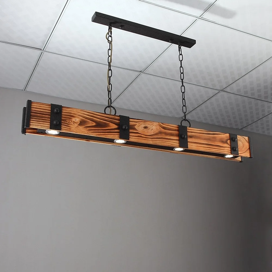 Talbot 4 - Light Kitchen Island Linear LED Pendant