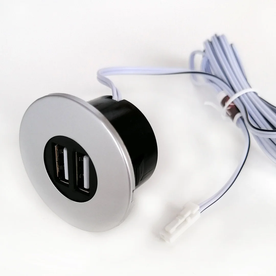 Calf | Built-in USB hub, stainless steel, 12V socket for smartphones, tablets and e-readers