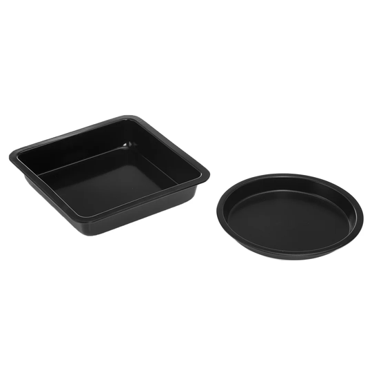 2 Piece Non-Stick Round and Square Cake Pan Set