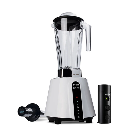 BioChef Living Food Vacuum Blender - 1680 Watt Motor, 2L BPA Free Jug - High Speed Blender with Temperature Tamper + Vacuum Blending Accessory with Va