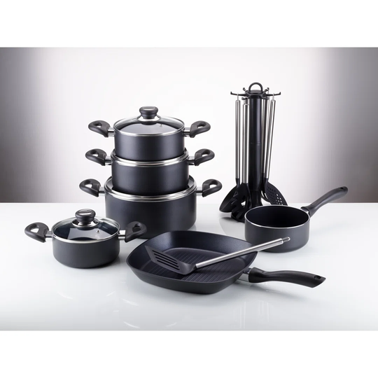Gretel 17 Piece 4 Piece Non Stick Cookware Set