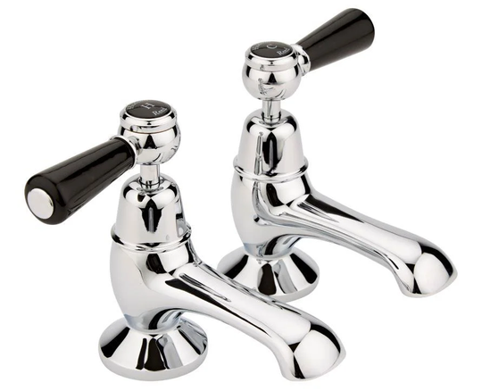 Topaz 2 Piece Bath Tap Set with Dome Lever
