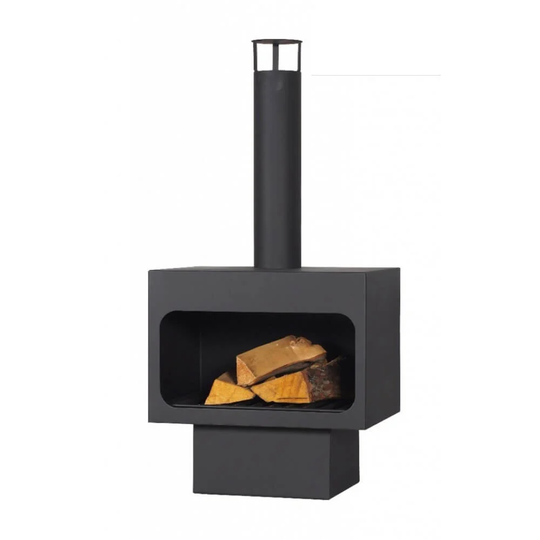 Arizona Steel Wood Burning Outdoor Fireplace and Chiminea