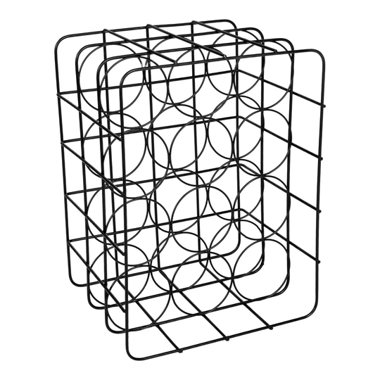 Black Iron 12 Bottle Wine Rack
