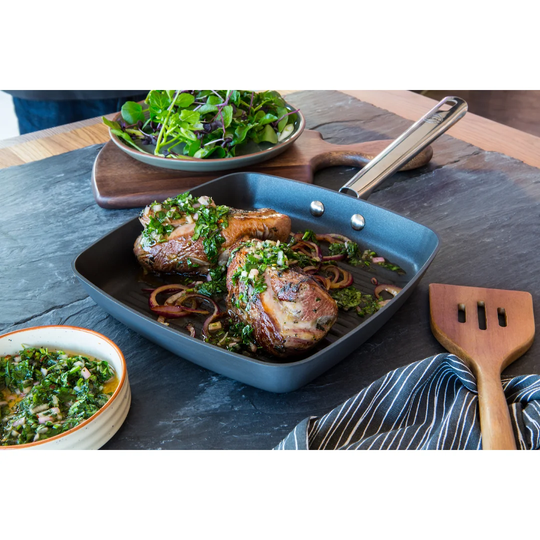 Hard-Anodized 24cm Non-Stick Grill Pan