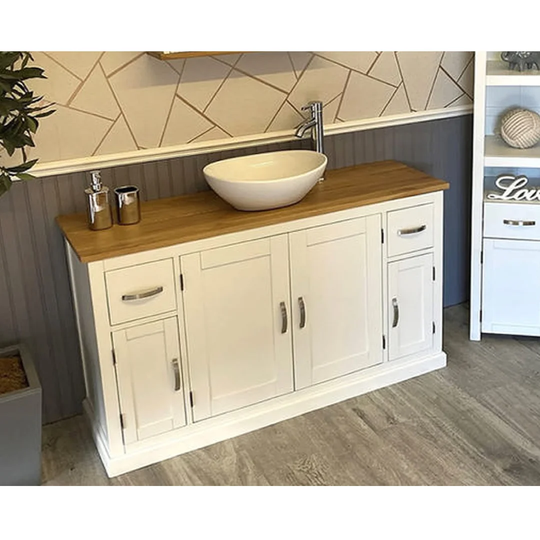 Andujar Solid Beech 1230mm Free-standing Single Vanity Unit