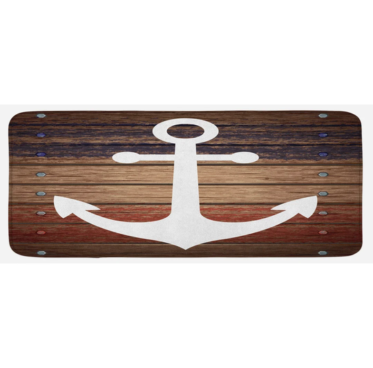 Sena Marine Boat Theme Anchor Motif Kitchen Mat