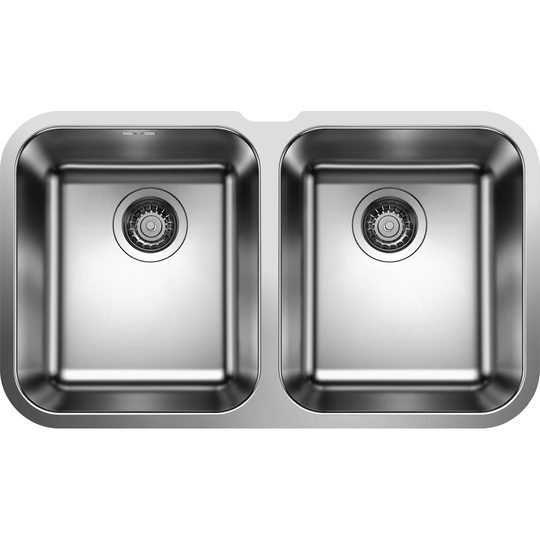 Supra 76.5 x 45cm Double Bowl Undermount Kitchen Sink
