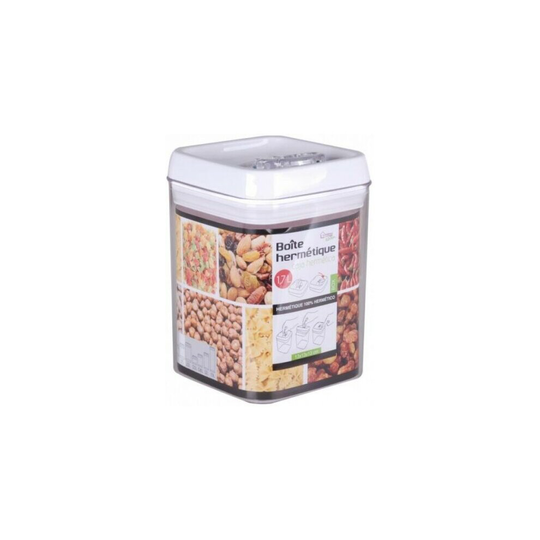 (1700ml Container) Airtight Stackable Square Food Storage Jars Canisters Containers