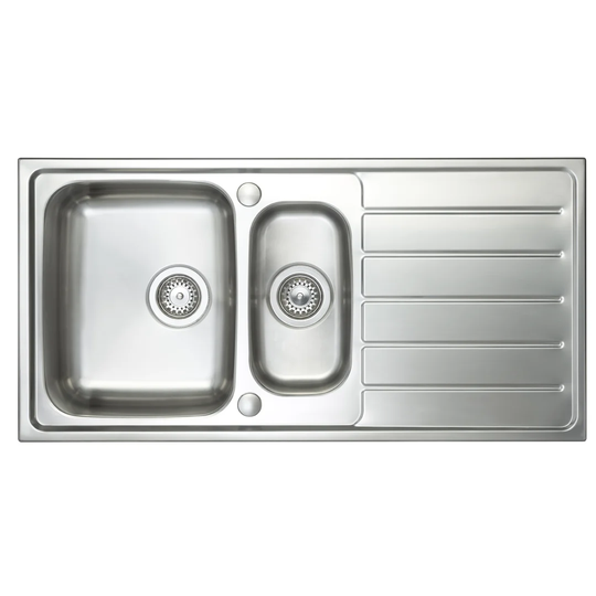 100cm x 50cm 1.5 Bowl Inset Kitchen Sink