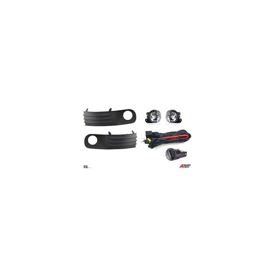 VW T5 2003 - 2010 FOG LIGHTS AND GRILLS WITH WIRING & SWITCH FULL SET