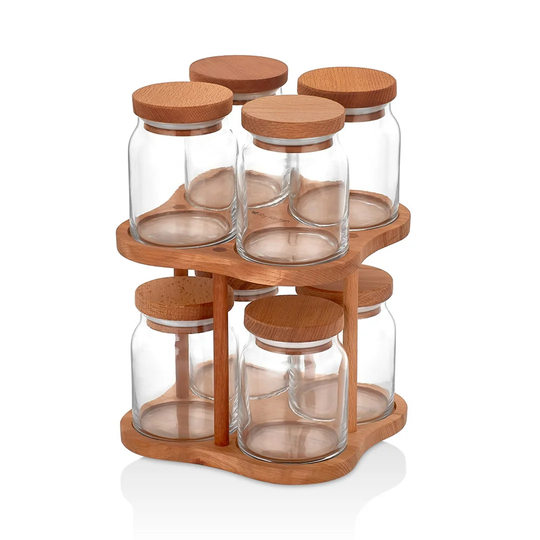 Biuji 8-Jar Free-Standing Spice Rack