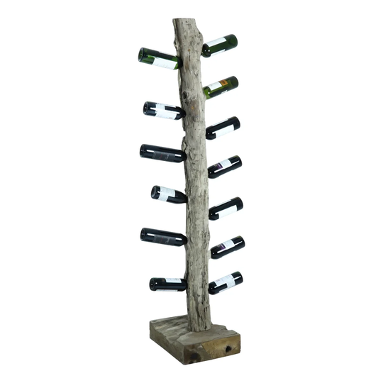 Marjo 13 Bottle Solid Wood Tabletop/Countertop Wine Bottle Rack in Nature