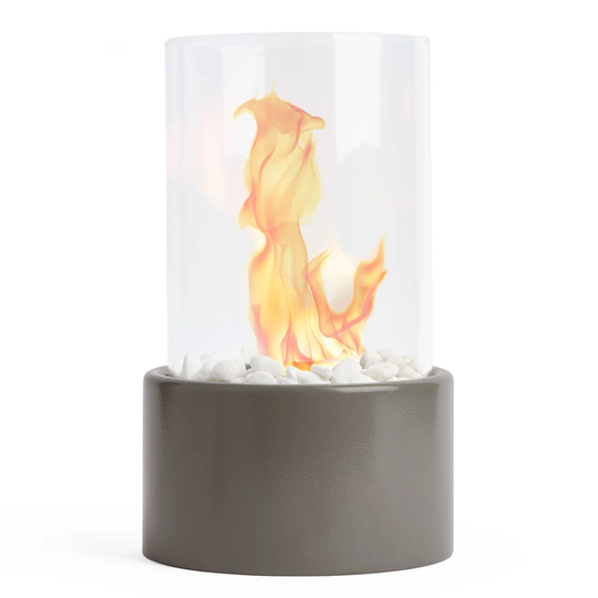 Dathan Stone Bio-Ethanol Outdoor Tabletop Fireplace with Flame Guard