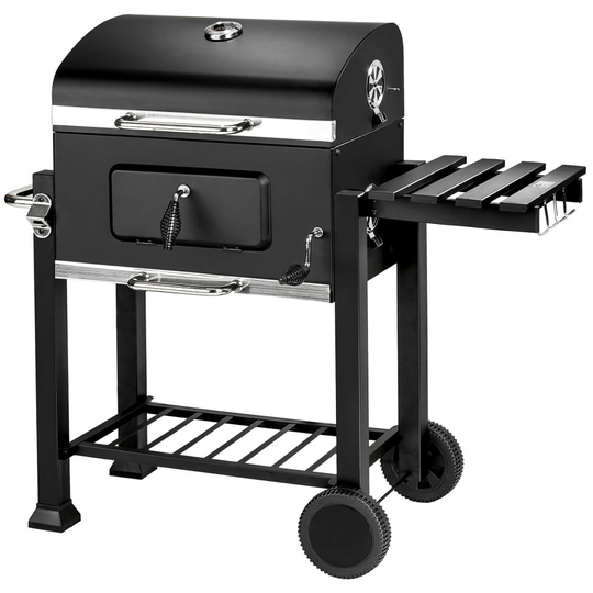 tectake BBQ Florian - charcoal grill, barbecue, charcoal bbq - black