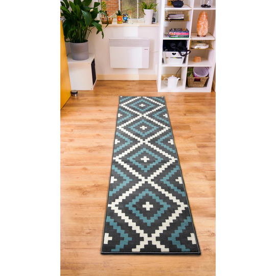 Valparaiso Texas Machine Woven Blue Rug