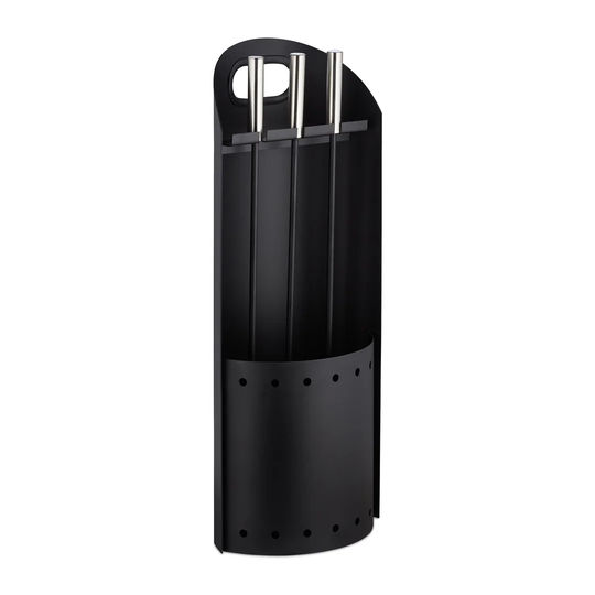 Itzel 4 Piece Steel Fireplace Tool Set