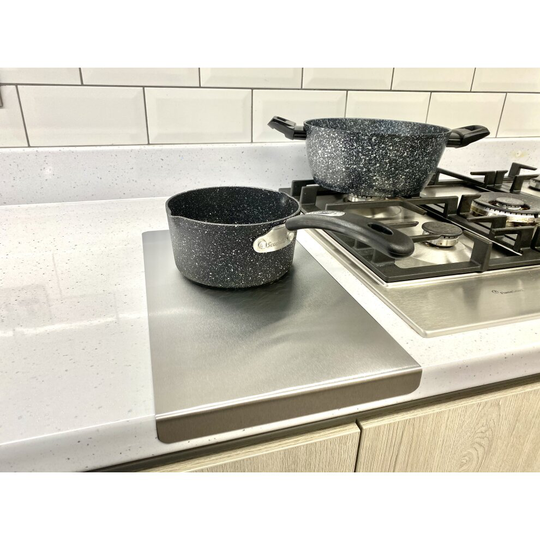 (Med - 225 x 400) FOLDED Stainless Steel Worktop Protector