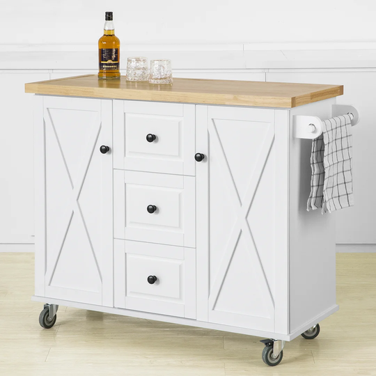 Peterlee Kitchen Island with Countertop Kitchen Trolley Kitchen Cabinet