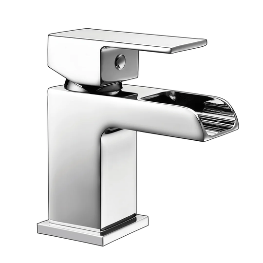 Garin Mini Waterfall Mono Basin Mixer with Waste