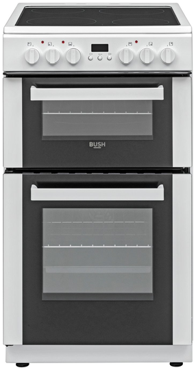 Bush DHBETC50W 50cm Twin Cavity Electric Cooker - White