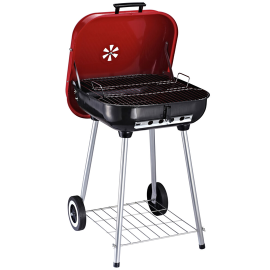 Outsunny Trolley BBQ | Portable Barbecue Grill