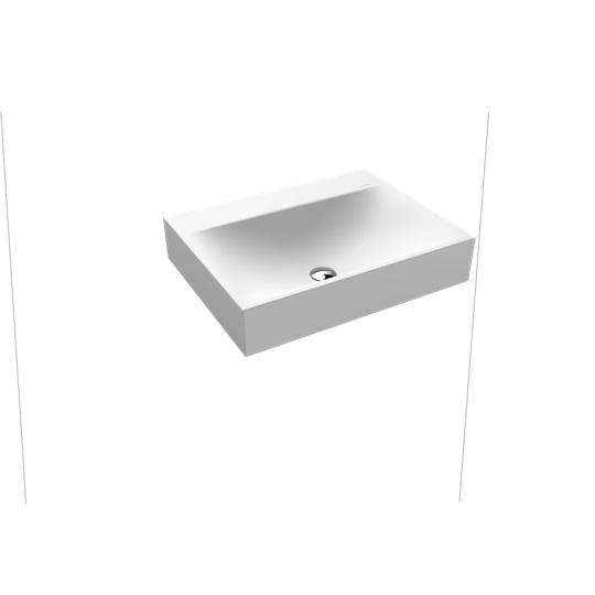 Silenio Matt Alpine White Steel Enamel Rectangular Wall Hung Bathroom Sink