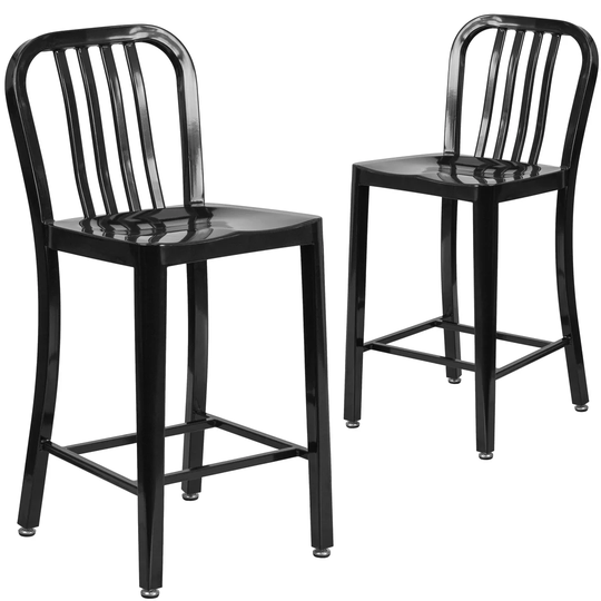 Commercial Grade Metal Indoor-Outdoor Bar Stool