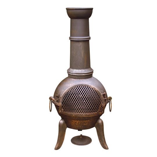 Granada Chimenea with Cast Iron Body and Steel Funnel