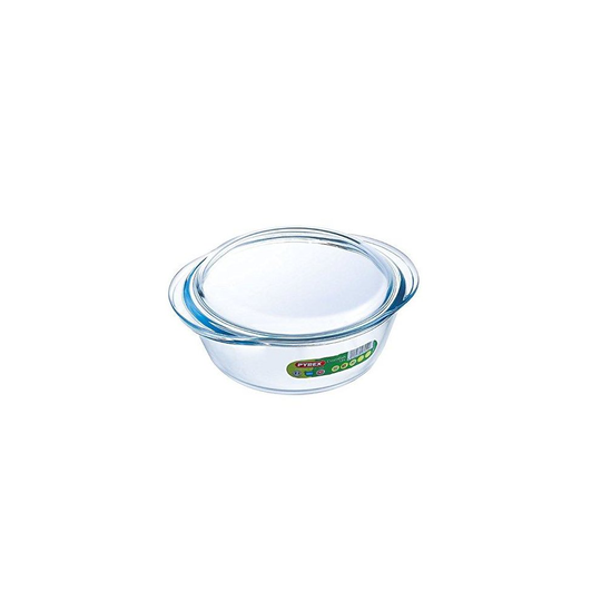 Pyrex Essentials Glass round Casserole High resistance 1.6 L (+ 0.5L Lid)