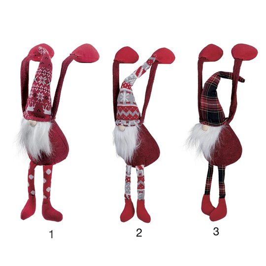 3 Piece Trendy Christmas Santa Claus Hanging Figurine Ornament Set
