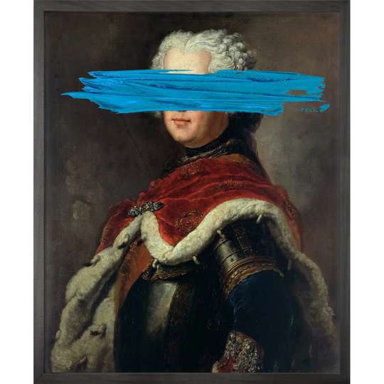 Blue Mark by Young and Battaglia - Picture Frame Graphic Art on Canvas
