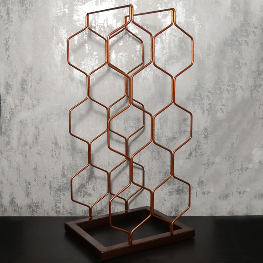 Jaden 9 Bottle Tabletop Wine Bottle Rack in Copper