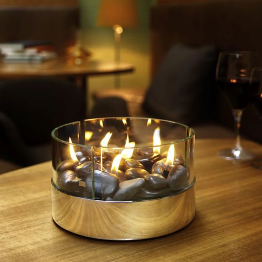 Outdoor Tabletop Fireplace with Flame Guard