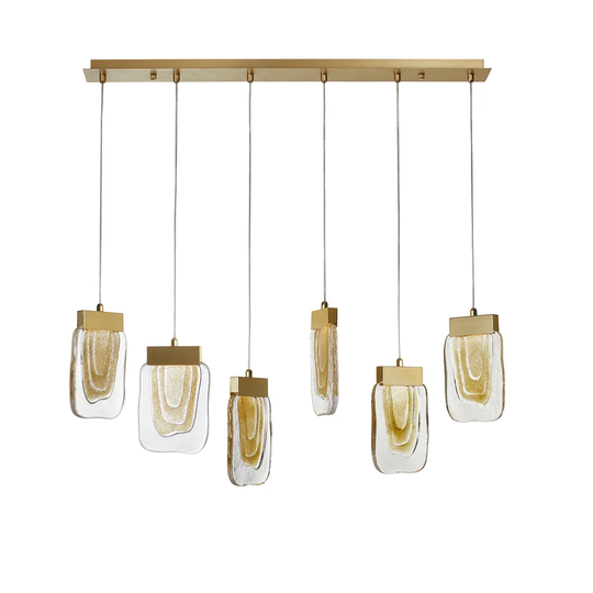 Flannery 6-Light Kitchen Island Jar LED Pendant