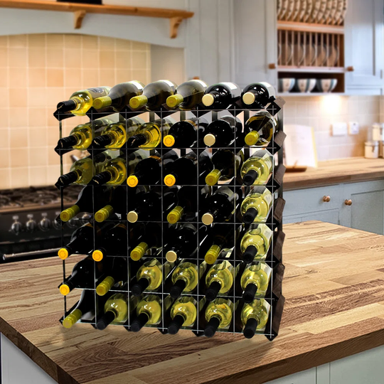 Classic Wine Rack, Wood And Metal